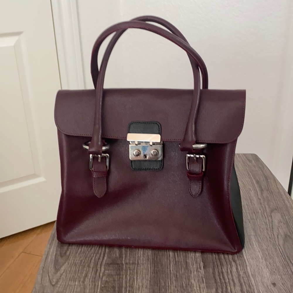 Claudia Firenze Burgundy and Black Purse